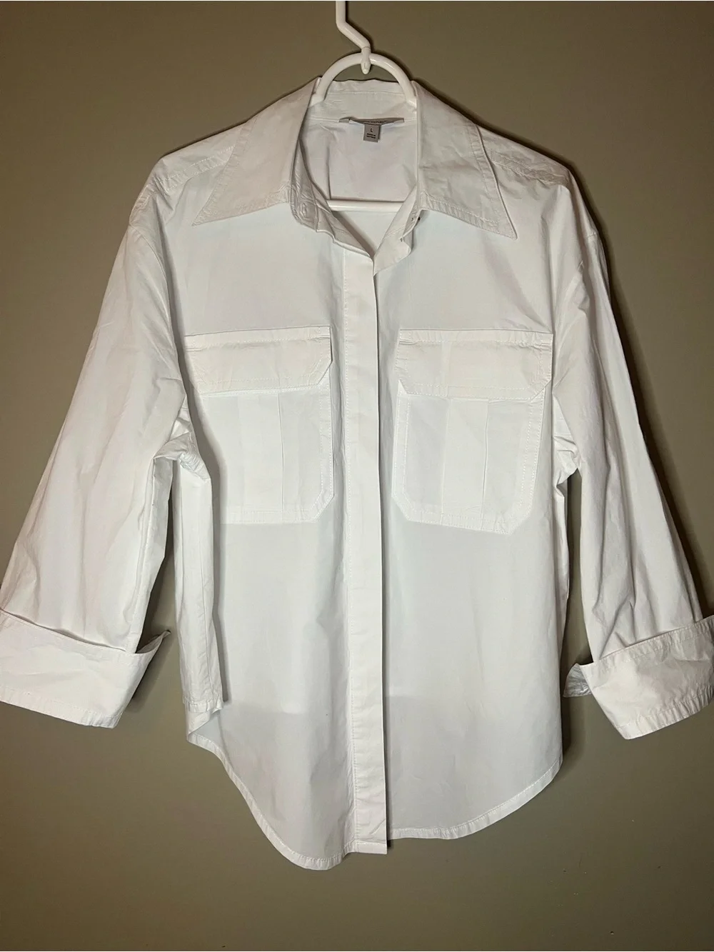 Men's White Button-Up Pocket Shirt - vintage Banana Republic